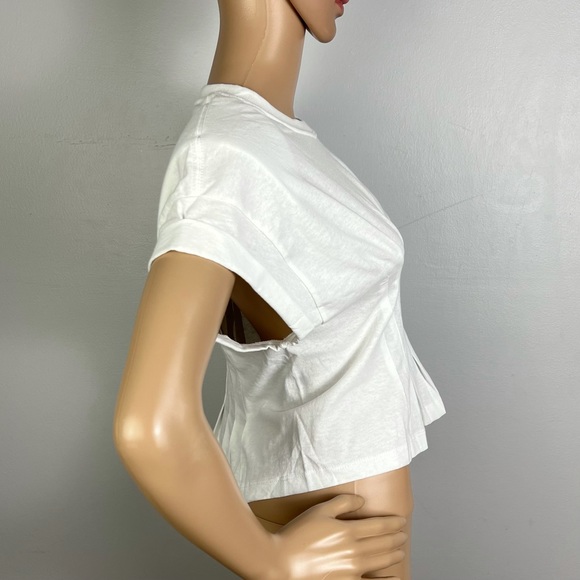 NEW SR+ RONNY KOBO REVOLVE WHITE FITTED T-SHIRT - Picture 5 of 8